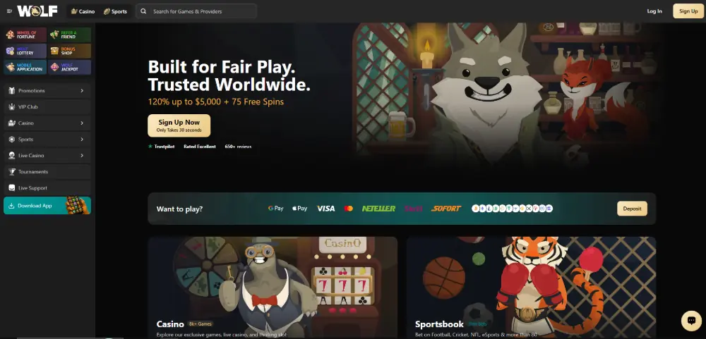 Wolf.io Casino